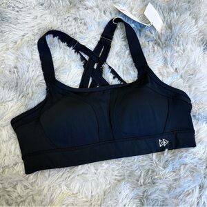 Yvette Sports Bra High Impact Adjustable Criss Cross Back, Full Support